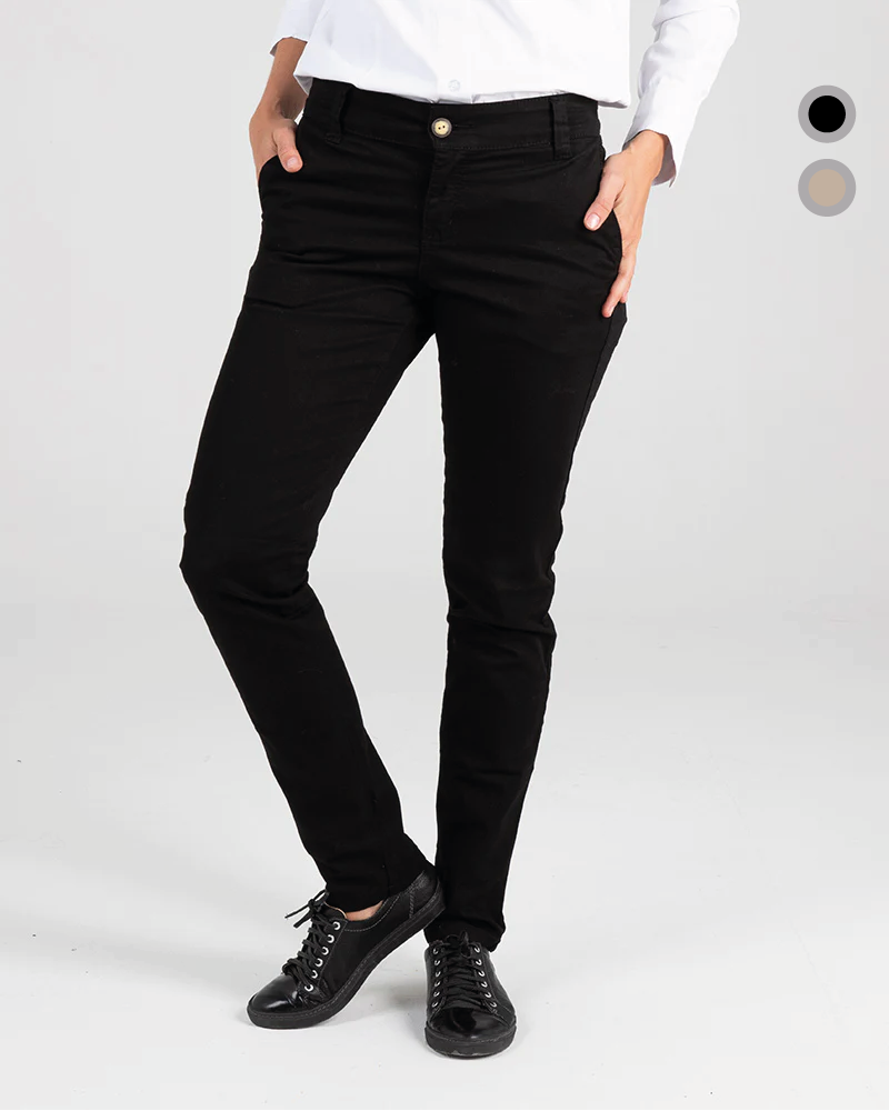 Pantalón Dril Para Mujer Caqui O Negro TVT Ref: 085 – Dotaciones