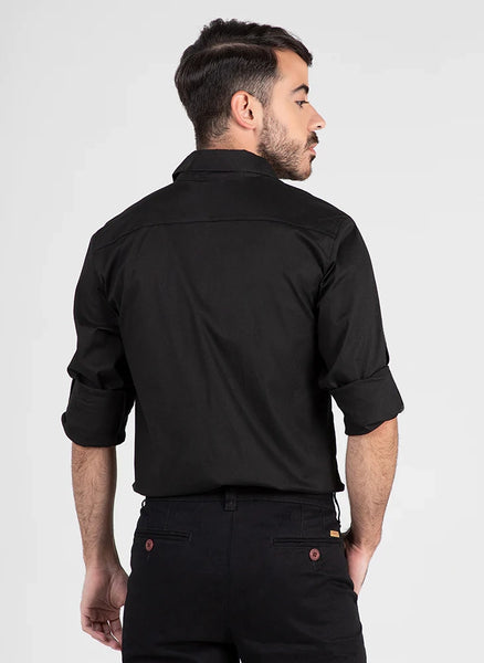 Camisa En Popelina Manga Larga Hombre Ref: 090