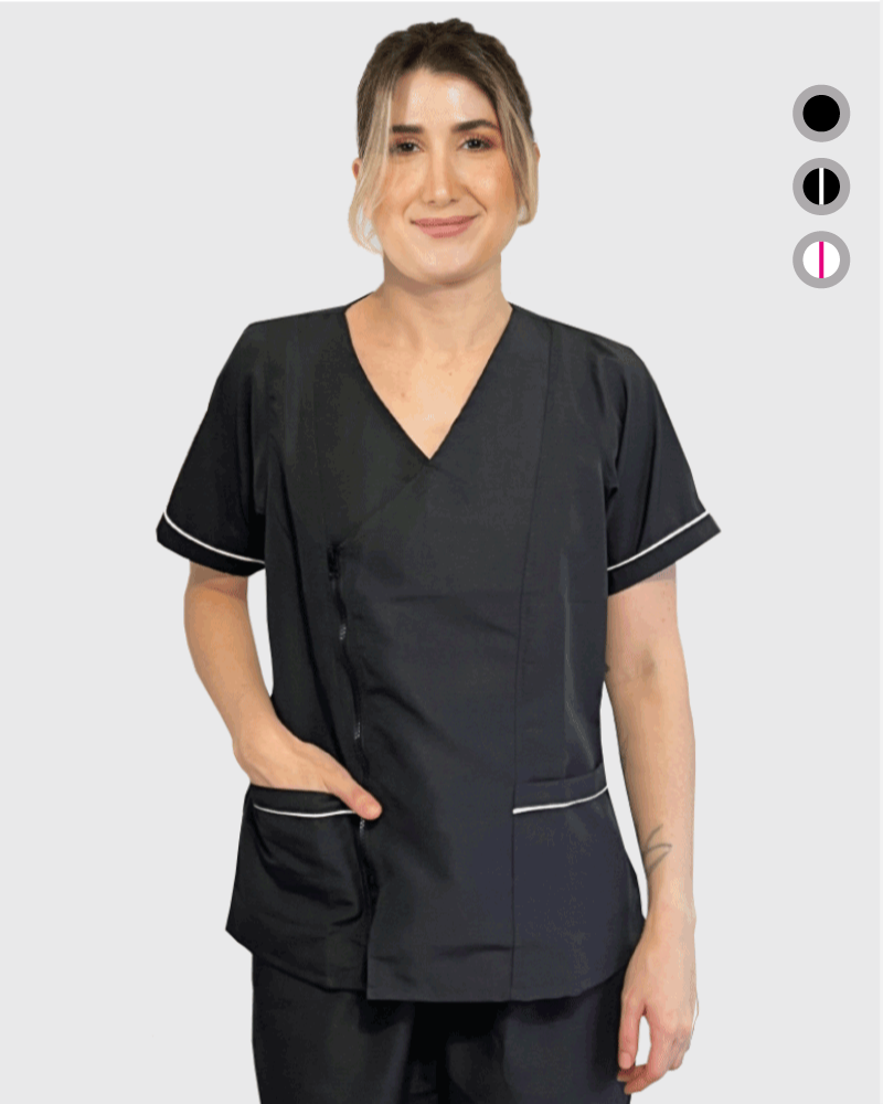 Camisa En Antifluido Corte Princesa Sesgo Mujer Ref 102