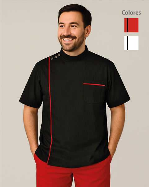 Chaqueta Para Chef Manga Corta En Antifluido Unisex Colores Surtidos Ref: 123