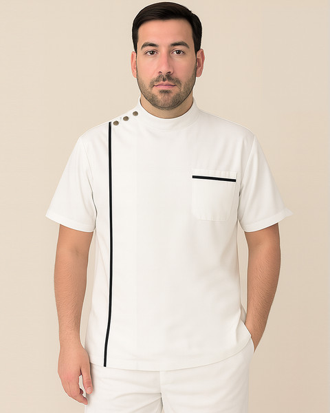 Chaqueta Para Chef Manga Corta En Antifluido Unisex Colores Surtidos Ref: 123