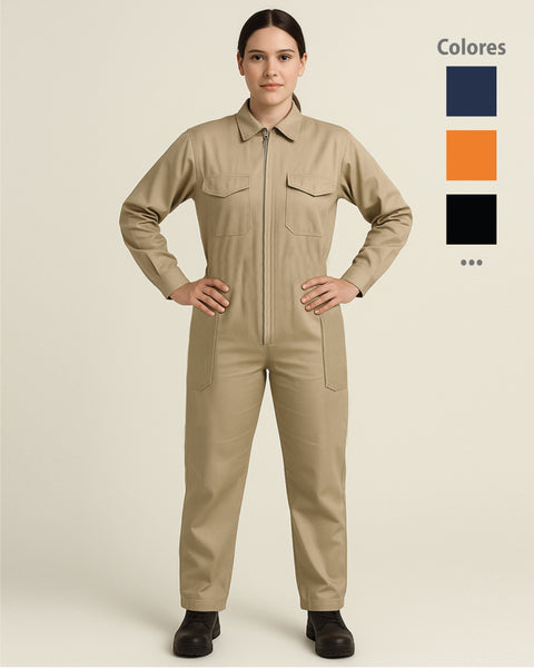 Overol Manga Larga en Dril Colores Surtidos Ref:124