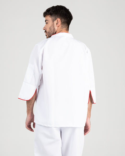 Chaqueta Para Chef En Antifluido Textilia Blanca