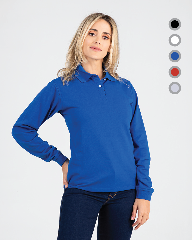 Camibuzo Tipo Polo En Lacoste Manga Larga Para Mujer Ref 081