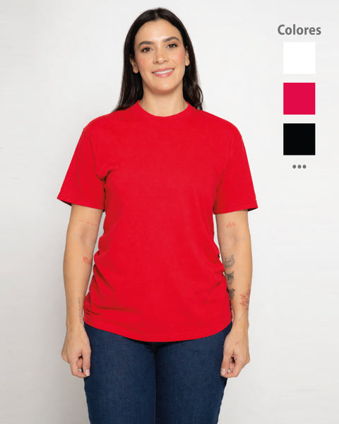 Camiseta Algodón Peruano Unisex Colores Surtidos 180 gr Ref: 114 - 200 gr Ref:115