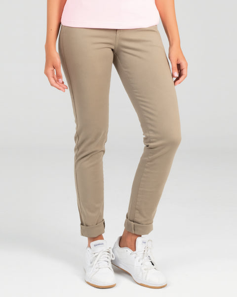Pantalón Dril Para Mujer TVT Caqui o Negro Ref: 085
