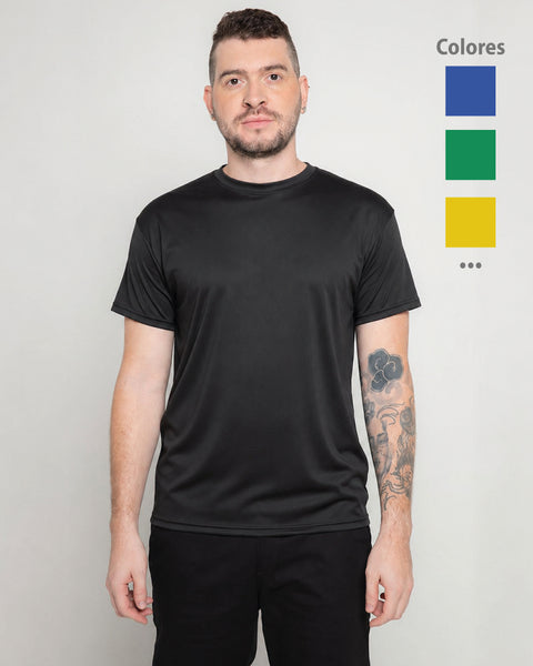 Camiseta Cuello Redondo En Dry Fit Para Hombre 8 Colores Ref: 133