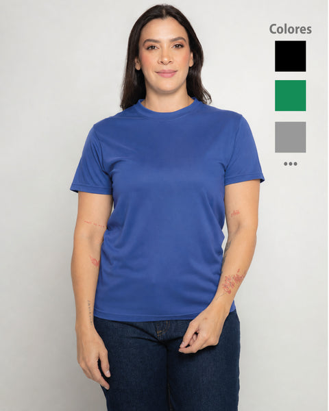 Camiseta Cuello Redondo En Dryfit Para Mujer 8 Colores Ref: 132