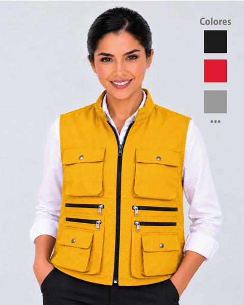 Chaleco Periodista En Dril Unisex 11 Colores Ref: 136