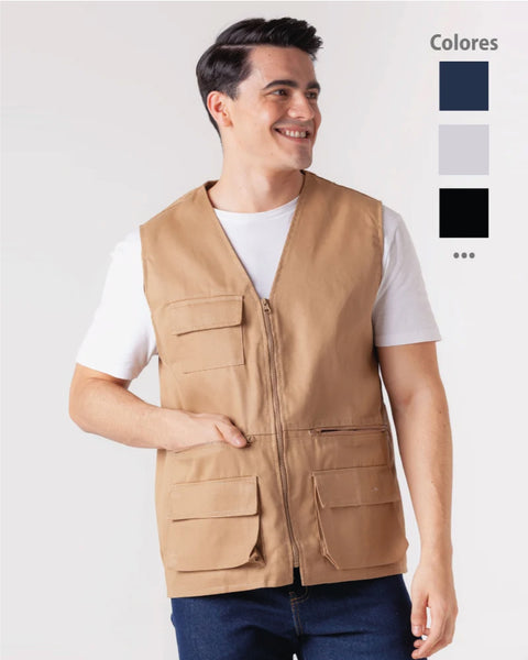 Chaleco En Dril Unisex 4 Colores Ref: 042