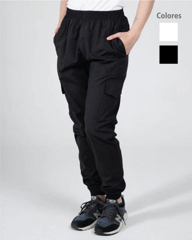 Jogger En Antifluido Unisex Negro o Blanco Ref: 093