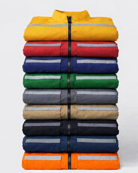Chaleco En Dril Con Bandas Reflectivas Unisex 9 Colores Ref: 101