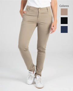 Pantalón En Dril Monserrat Fabricato Para Mujer Caqui, Azul o Negro Ref: 020