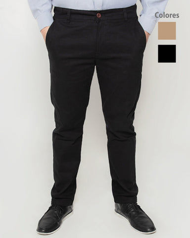 Pantalón Dril Para Hombre TVT  Caqui O Negro Ref: 086
