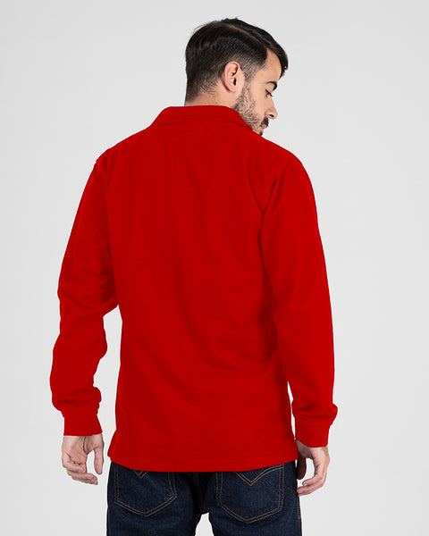 Camibuzo Tipo Polo Manga Larga Para Hombre